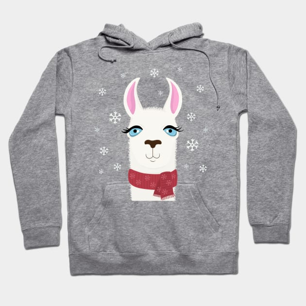 Xmas Llama Hoodie by valentinahramov